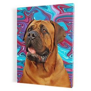 Personalized Pet Portrait Canvas - Color Swirl