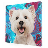 Personalized Pet Square Canvas - Color Swirl