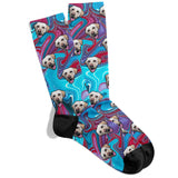 Personalized Color Swirl Pet Face Socks