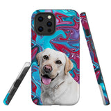 Personalized Pet iPhone Tough Case - Swirl Pattern