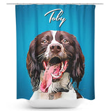 Personalized Pet Portrait Shower Curtain