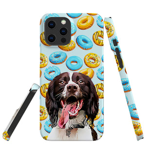 Personalized Dog iPhone Case - Donuts