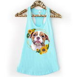 Personalized Sunflower Pet Tank Top