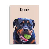 Personalized Pet Color Portrait Prints