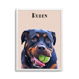 Personalized Pet Color Portrait Prints