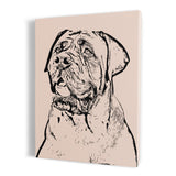 Personalized Minimalistic Pet Portrait - Framed Portrait Canvas