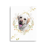 Personalized Pet Portrait Prints - Floral Wreath