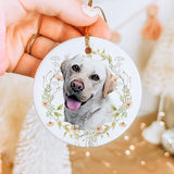 Personalized Pet Ornament - Floral Wreath