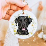 Personalized Pet Ornament - Floral Wreath