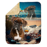 Personalized Pet Sherpa Blanket - Superimposed Portrait