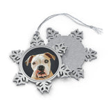 Personalized Pet Pewter Snowflake Ornament