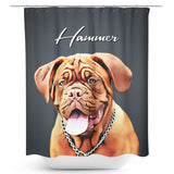 Personalized Pet Portrait Shower Curtain