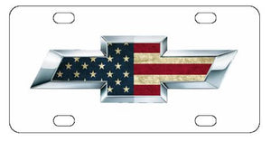 Chevrolet USA Flag License Plate