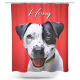 Personalized Pet Portrait Shower Curtain