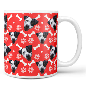 Personalized Dog Bone Pattern Mug