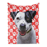 Personalized Pet Throw Blanket - Paw Pattern