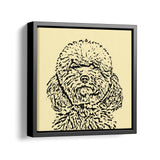 Personalized Minimalistic Pet Portrait - Framed Square Canvas