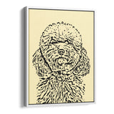 Personalized Minimalistic Pet Portrait - Framed Portrait Canvas