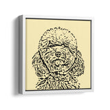 Personalized Minimalistic Pet Portrait - Framed Square Canvas