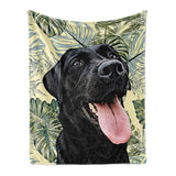 Personalized Pet Throw Blanket - Monstera