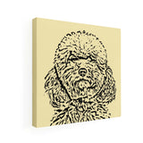 Personalized Minimalistic Pet Portrait - Framed Square Canvas