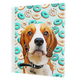 Personalized Pet Portrait Canvas - Donuts