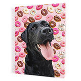 Personalized Pet Portrait Canvas - Donuts