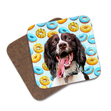 Personalized Donut Pet Coasters - pack of 4