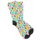 Personalized Pet Face Socks - Donuts