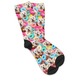 Personalized Pet Face Socks - Donuts