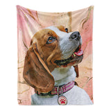 Personalized Pet Throw Blanket - Marbled Color