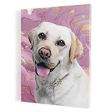 Personalized Pet Portrait Canvas - Marbled Color