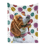 Personalized Dog Fun Flower Blanket