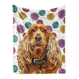 Personalized Dog Fun Flower Blanket