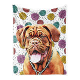 Personalized Dog Fun Flower Blanket