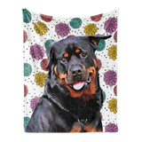 Personalized Dog Fun Flower Blanket