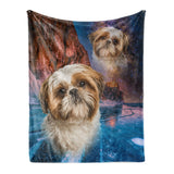 Personalized Pet Throw Blanket - Superimposed Portrait