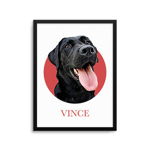 Personalized Pet Portrait Prints - Color Circle