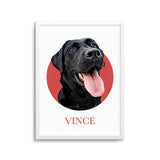 Personalized Pet Portrait Prints - Color Circle