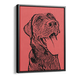 Personalized Minimalistic Pet Portrait - Framed Portrait Canvas