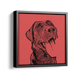 Personalized Minimalistic Pet Portrait - Framed Square Canvas