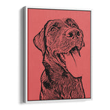 Personalized Minimalistic Pet Portrait - Framed Portrait Canvas