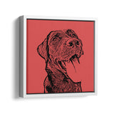 Personalized Minimalistic Pet Portrait - Framed Square Canvas