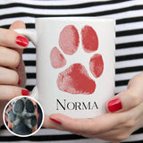 Personalized Pet Paw Print Mug