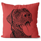 Personalized Minimalistic Pet Portrait Pillow