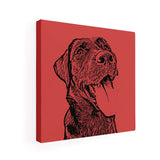 Personalized Minimalistic Pet Portrait - Framed Square Canvas