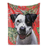 Personalized Pet Throw Blanket - Monstera