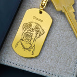 Personalized Pet Keychain - Engraved Dog Tag