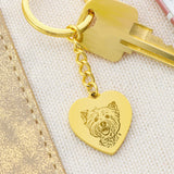 Personalized Pet Keychain - Engraved Heart