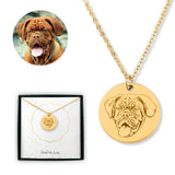 Personalized Pet Memorial Coin Necklace - Portrait Print